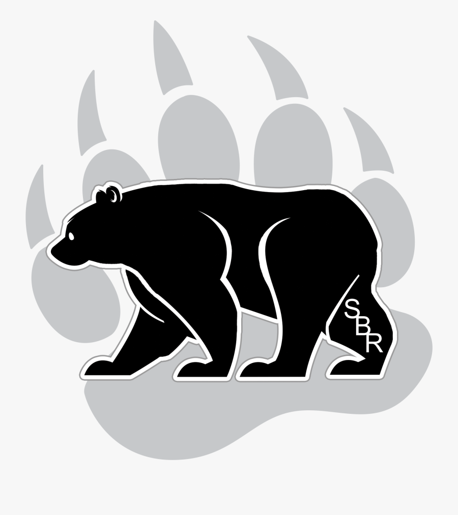 Bear Paw Black And White, Transparent Clipart