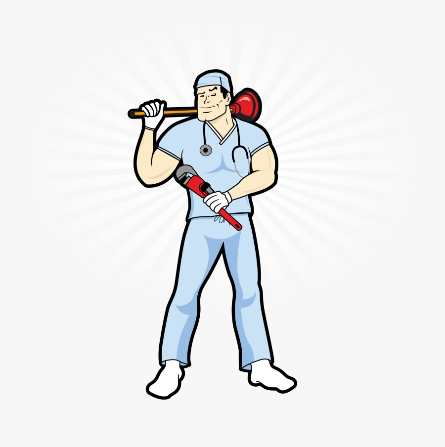 Transparent Surgeon Clipart Free - Drain Surgeon Cartoons, Transparent Clipart