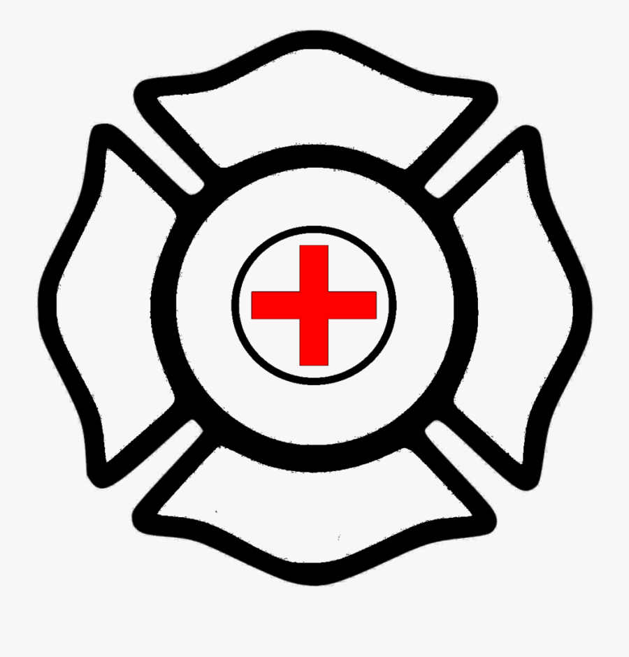 Red Cross Mark Clipart Clear Background - Blank Fire Department Crest, Transparent Clipart