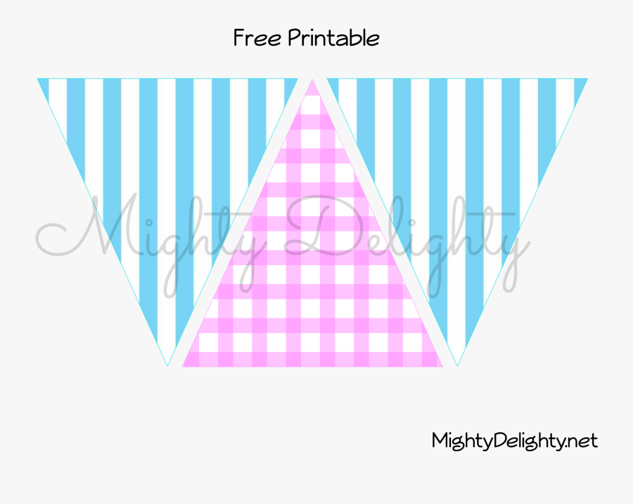 Lemonade Stand Bunting Water Mark Image - Triangle, Transparent Clipart