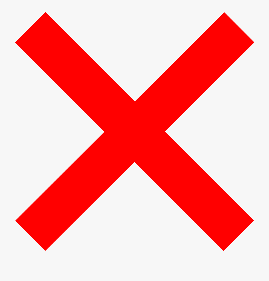 Red X, Transparent Clipart