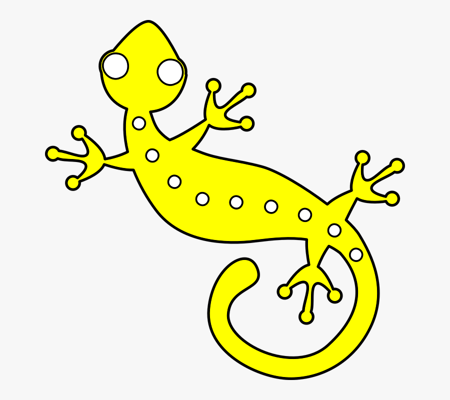 Cute Lizard Clipart Black And White, Transparent Clipart