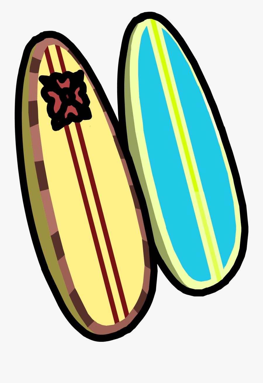 Surfboard Clipart Club Penguin, Transparent Clipart