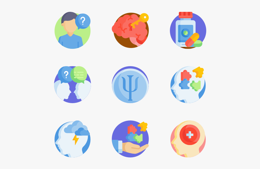 Pyschology - Mental Health Icon .png, Transparent Clipart