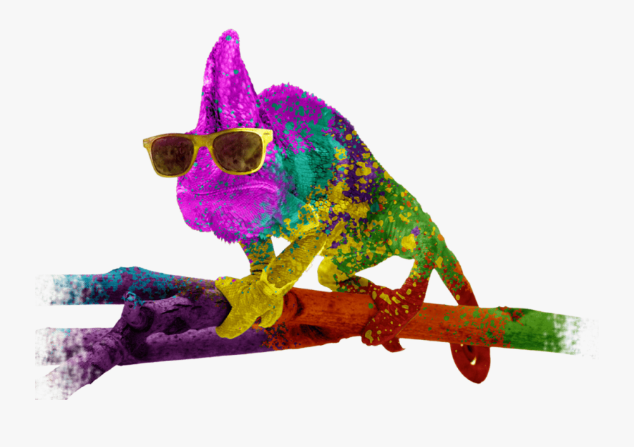 Color Purple Reptile Chameleons Pigment Download Hq - Chameleons, Transparent Clipart