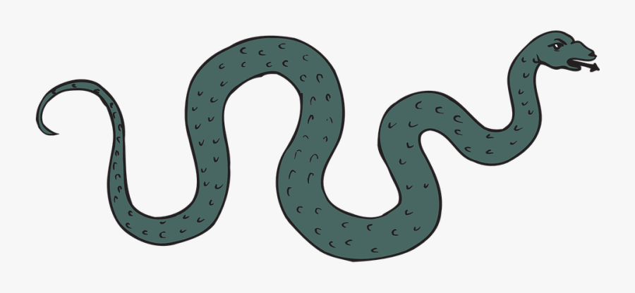 Long Clipart Reptile - Cartoon Snake Slithering, Transparent Clipart