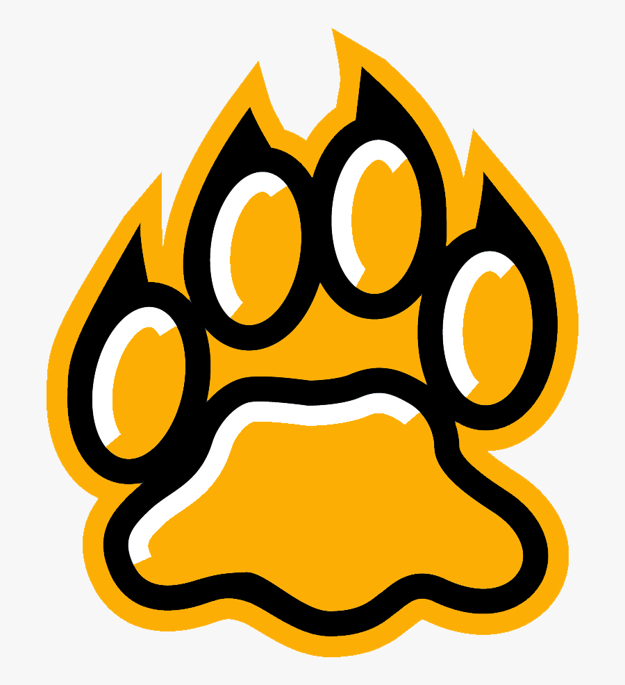 Tiger Paw Orange-black - Unh Wildcat Logo, Transparent Clipart