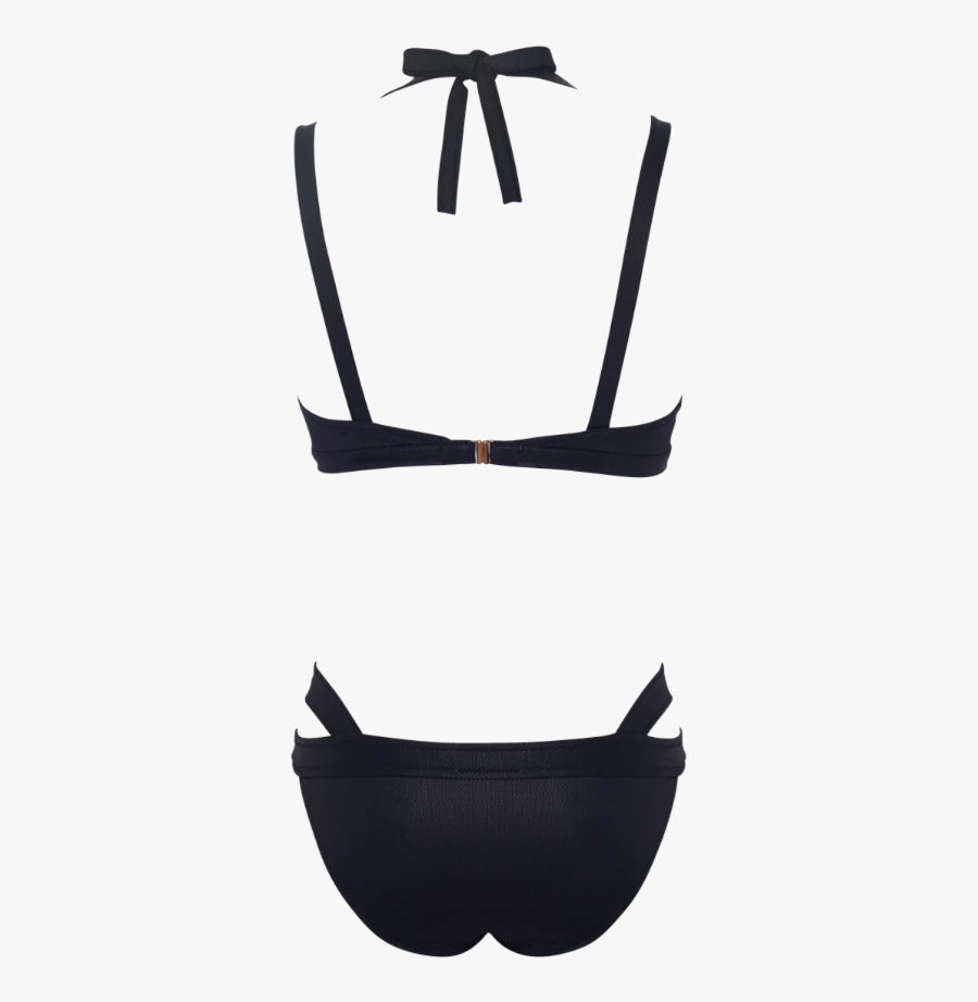 Valimare Laguna Neoprene Black Bikini Top & Bottom - Brassiere, Transparent Clipart