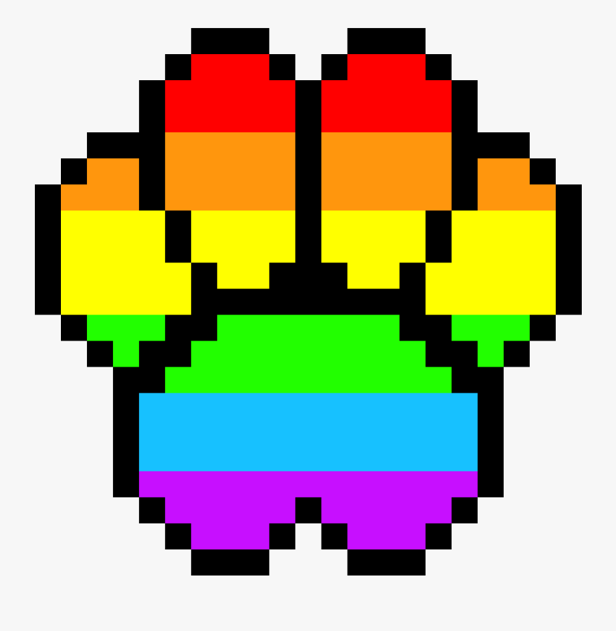 Transparent Tiger Paw Png - Pixel Arts In Graphing Paper, Transparent Clipart