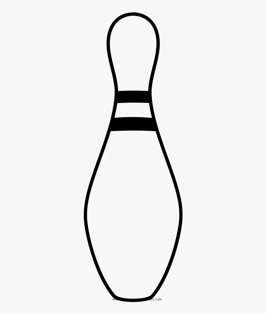 Bowling Pin Coloring Page - Free Bowling Pin Svg File, Transparent Clipart