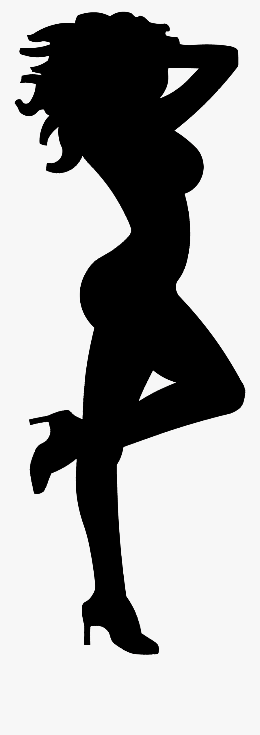 Waitress Clipart Silhouette - Bikini Model Png Clipart, Transparent Clipart