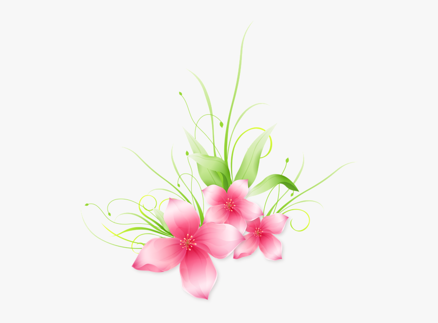Transparent Pink Flowers Clipart - Guirnaldas De Flores Png, Transparent Clipart