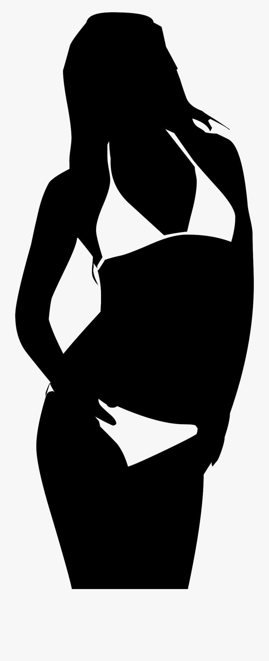 Transparent Girl In Bikini Png - Girl In Bikini Silhouette, Transparent Clipart