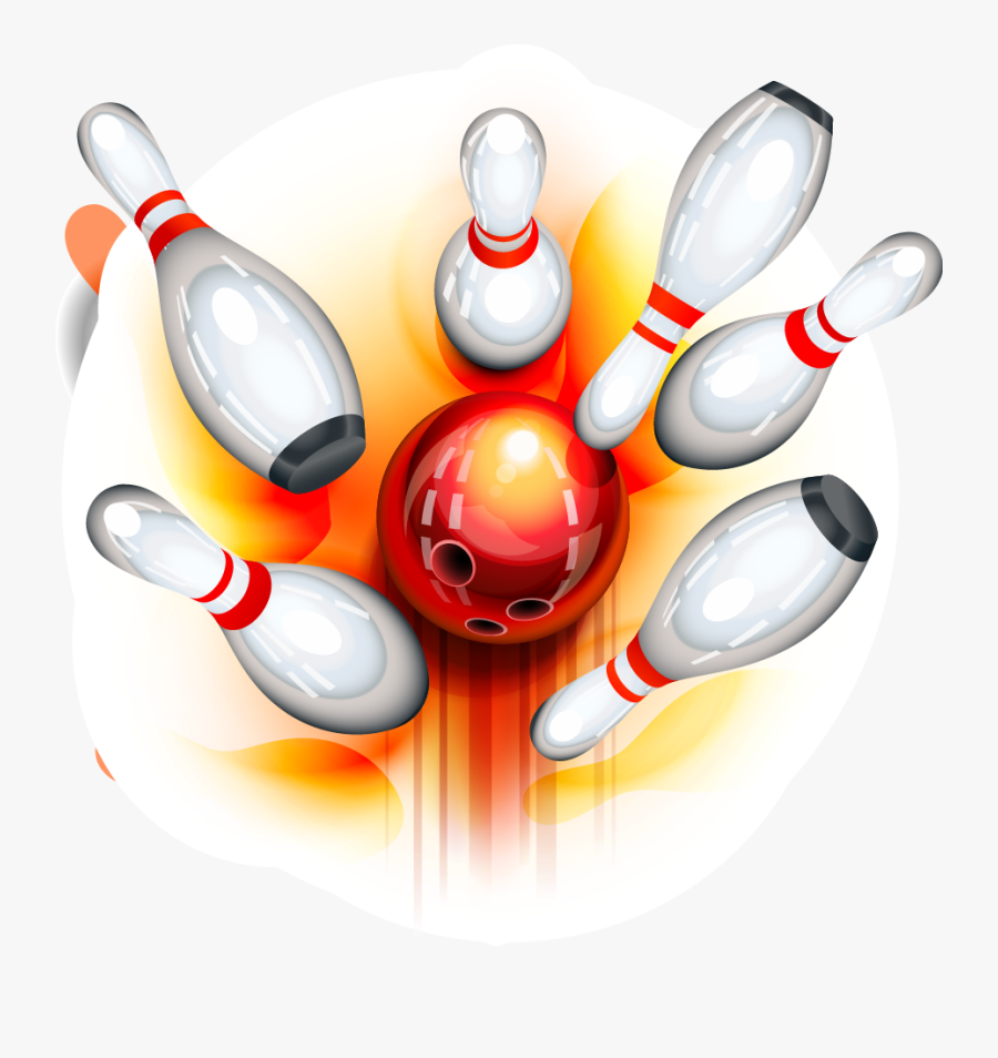 Clip Art Bowling Cartoon Pictures - Bowling Pins Transparent Background, Transparent Clipart