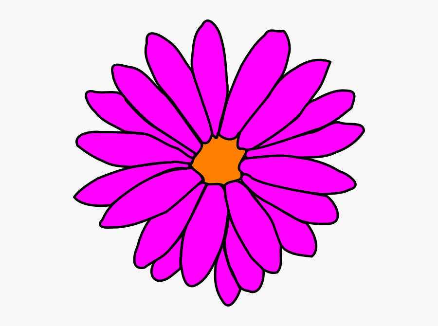 Transparent Girly Png - Pink Daisy Flower Clipart, Transparent Clipart