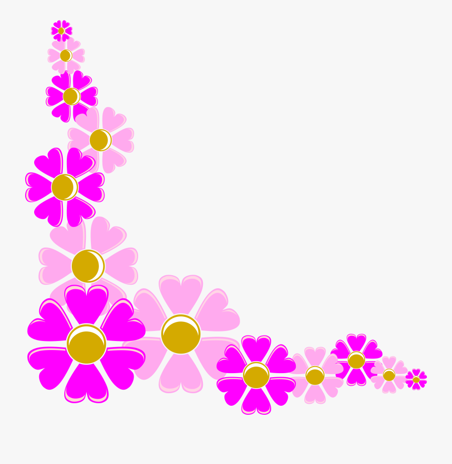 Flowers Clipart Corner - Flowers Corner Design Png, Transparent Clipart
