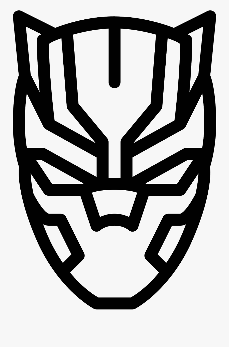 Black Panther Logo - Black Panther Logo Outline, Transparent Clipart