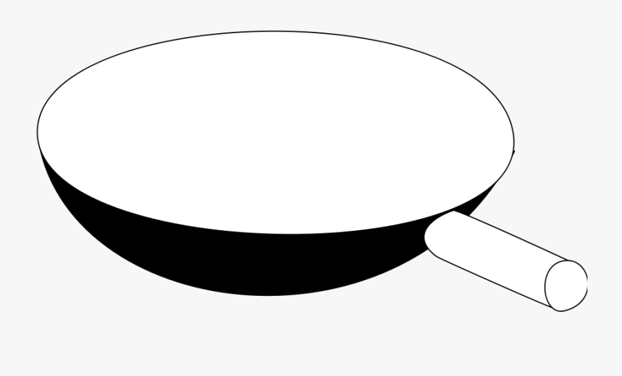 Frying Pan Clip Art Clipart - Black And White Wok , Free Transparent ...