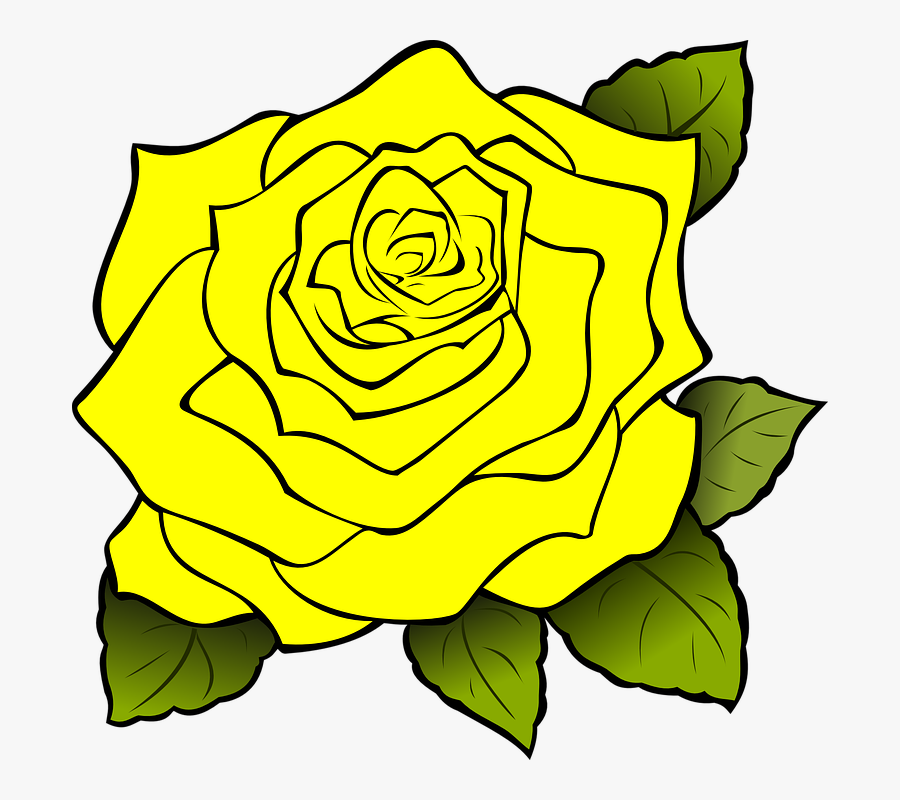 Yellow Rose Clip Art, Transparent Clipart