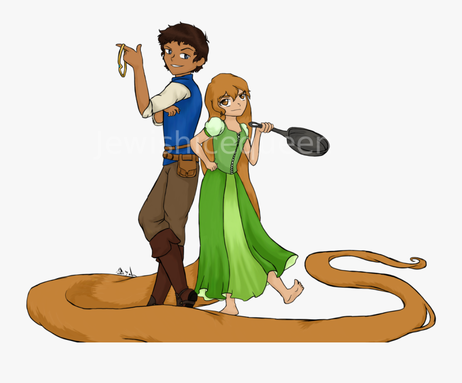 Some Tangled Au Pidge With A Frying Pan Is Something - Cartoon, Transparent Clipart