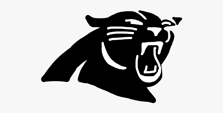 #panther #blackpanther #blackcat #jaguar #silhouette - Black Carolina Panthers Logo, Transparent Clipart