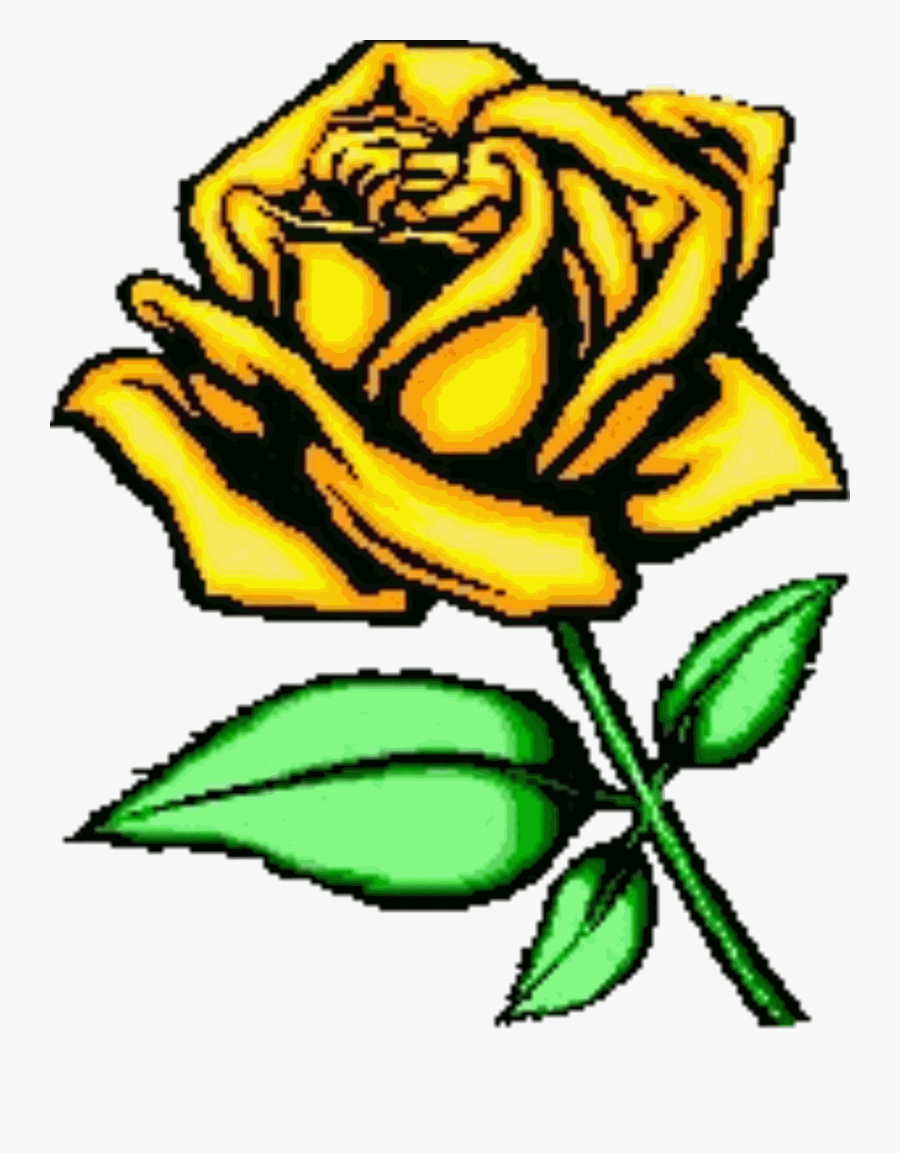 Cartoon Rose Pictures - Yellow Rose Clipart, Transparent Clipart