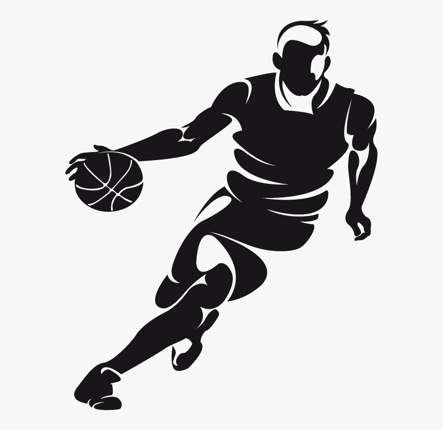 Dribbling Clip Art Players - Basketball Player Vector Png, Transparent Clipart