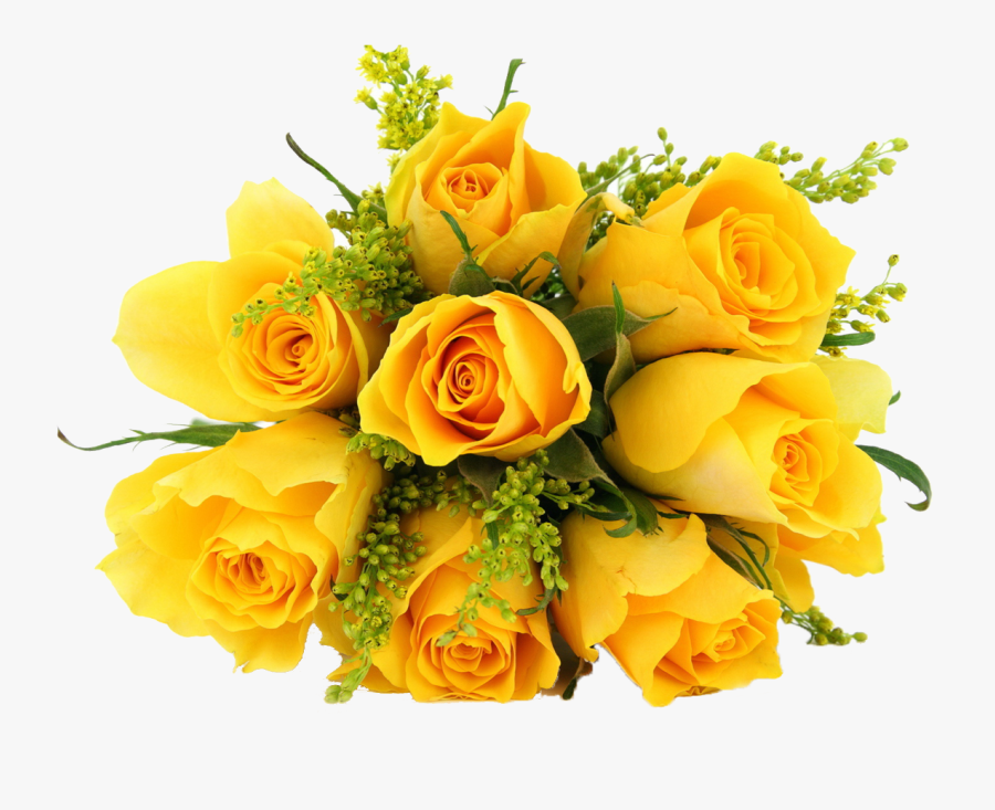 Bunch Of Yellow Rose Flowers, Transparent Clipart