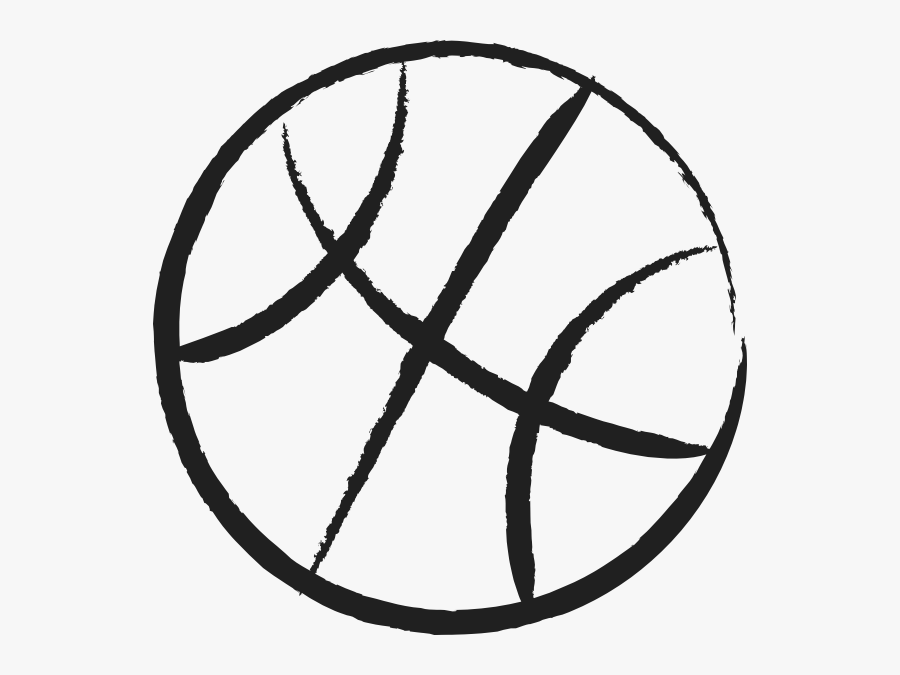 Black And White Basketball Clipart - Basketball Clip Art Black And White, Transparent Clipart