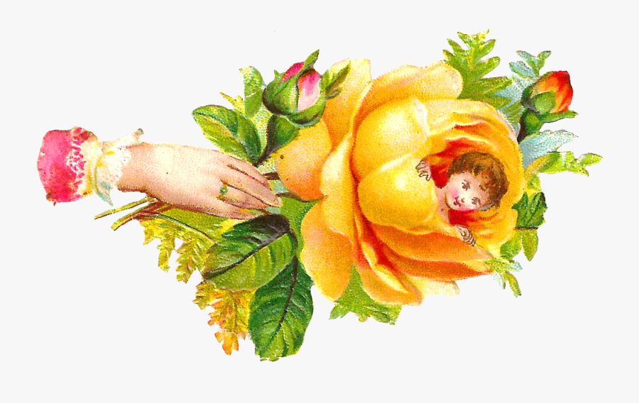 Yellow Rose With Love, Transparent Clipart