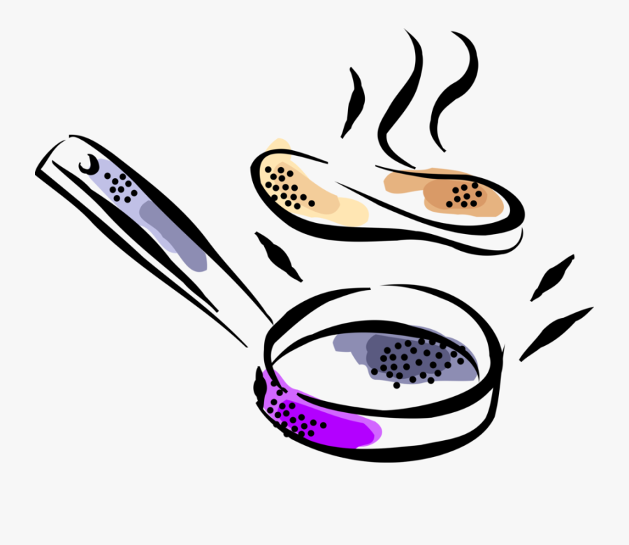 Vector Illustration Of Frying Pan, Frypan Or Skillet, Transparent Clipart