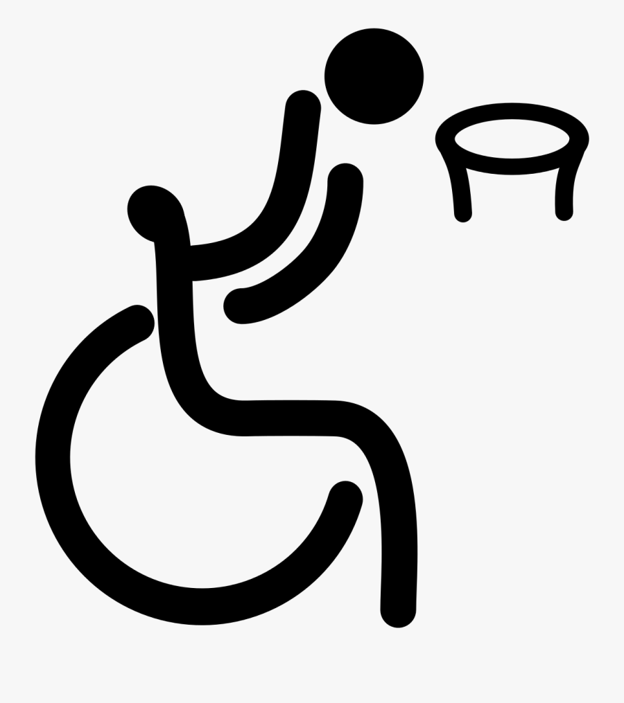 Wheelchair Basketball Pictogram, Transparent Clipart