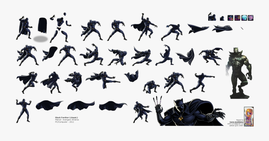 Panther Clipart Avengers - Silhouette, Transparent Clipart