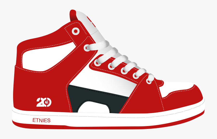 Converse Clipart Big Shoe - Etnies High Top Skate Shoes, Transparent Clipart