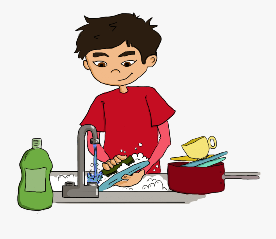 5 Ways To Teach A Child To Be Mindful During An Ordinary - Boy Washing Dishes Clipart, Transparent Clipart