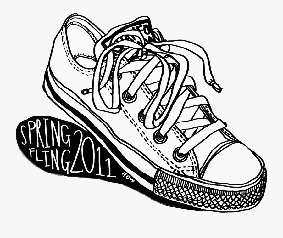 Png Download Shoes At Getdrawings Com - Converse Shoe Pair Drawing, Transparent Clipart