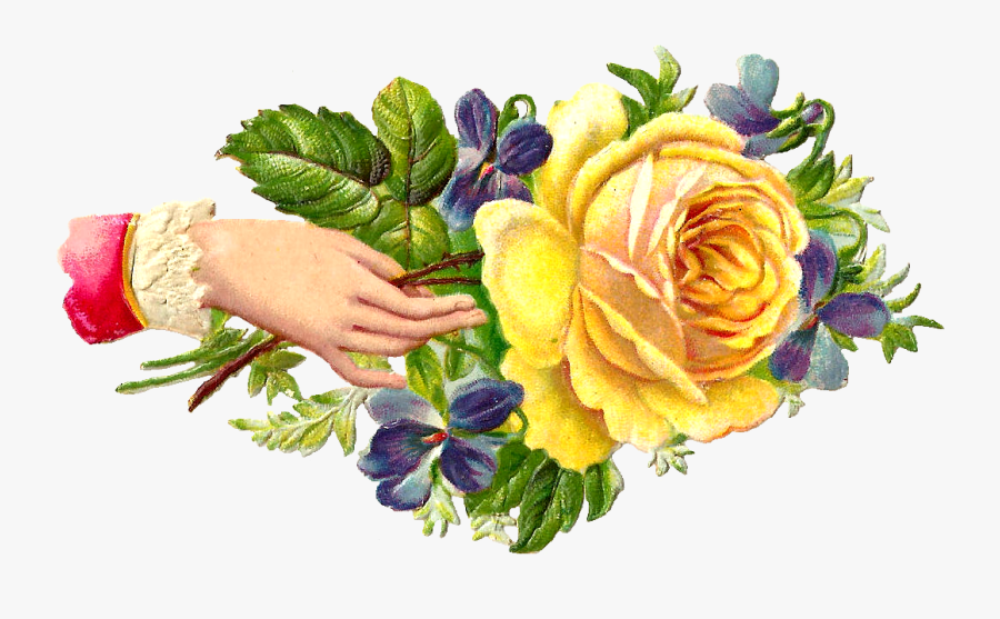 December Flower Clipart - Welcome Images With Hands And Flowers, Transparent Clipart