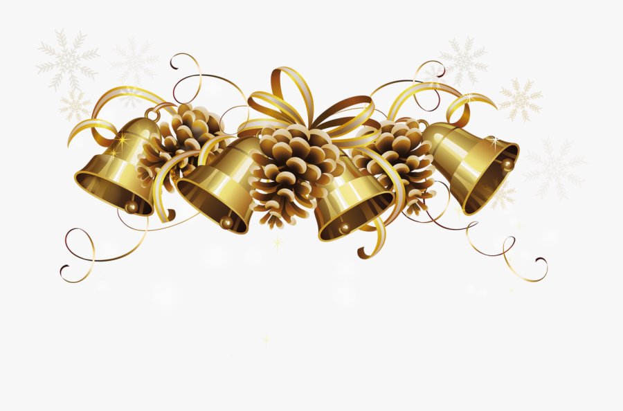 Transparent Christmas Golden Bells Png Picture - Gold Christmas Border Transparent, Transparent Clipart
