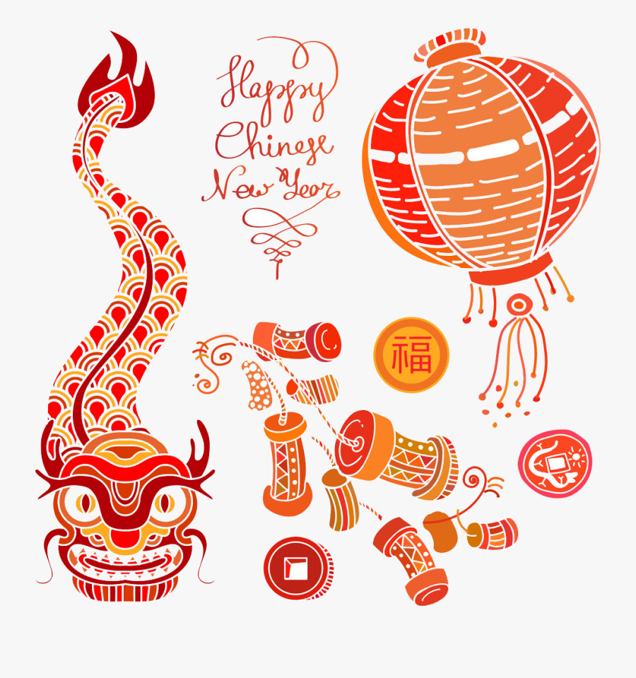 Chinese New Year Firecracker Chinese Zodiac - 春節 素材 鞭炮, Transparent Clipart