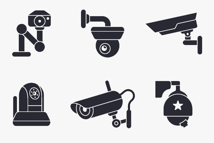 Clipart Camera Black And White - Security Camera Logo Design, Transparent Clipart