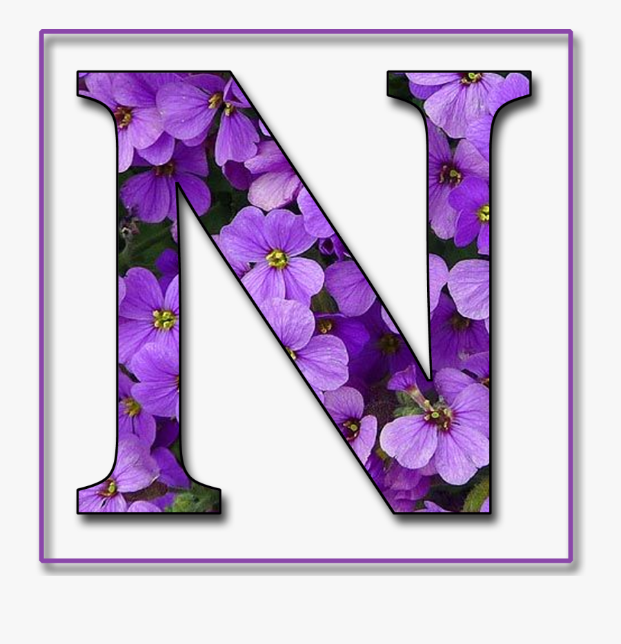 Flowers Clipart Letter N - Letter P In Purple, Transparent Clipart