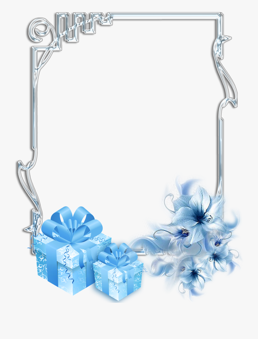 Large Transparent Christmas Silver Photo Frame With, Transparent Clipart