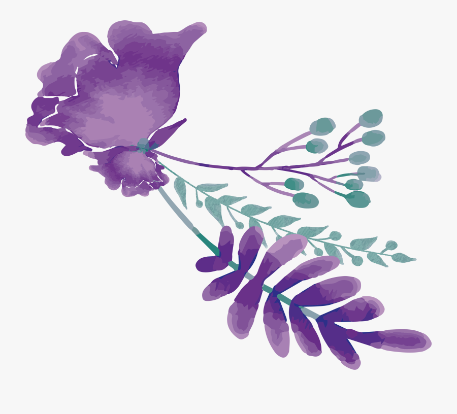 Clip Art Peoplepng Com - Purple Flower Vector Png, Transparent Clipart