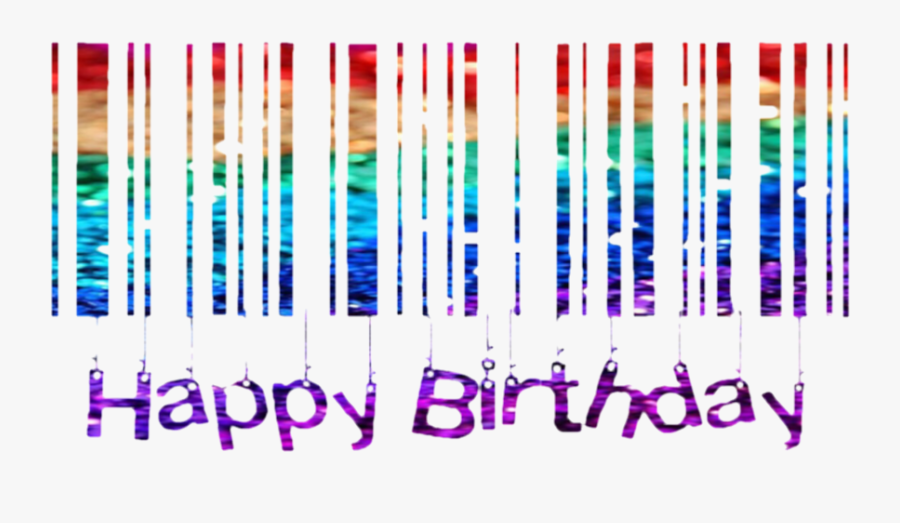 #barcode #happybirthday #birthday #cute #rainbow #colorful - Musical Keyboard, Transparent Clipart