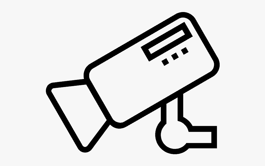 Black And White Security System - Camera Segurança Vetor, Transparent Clipart