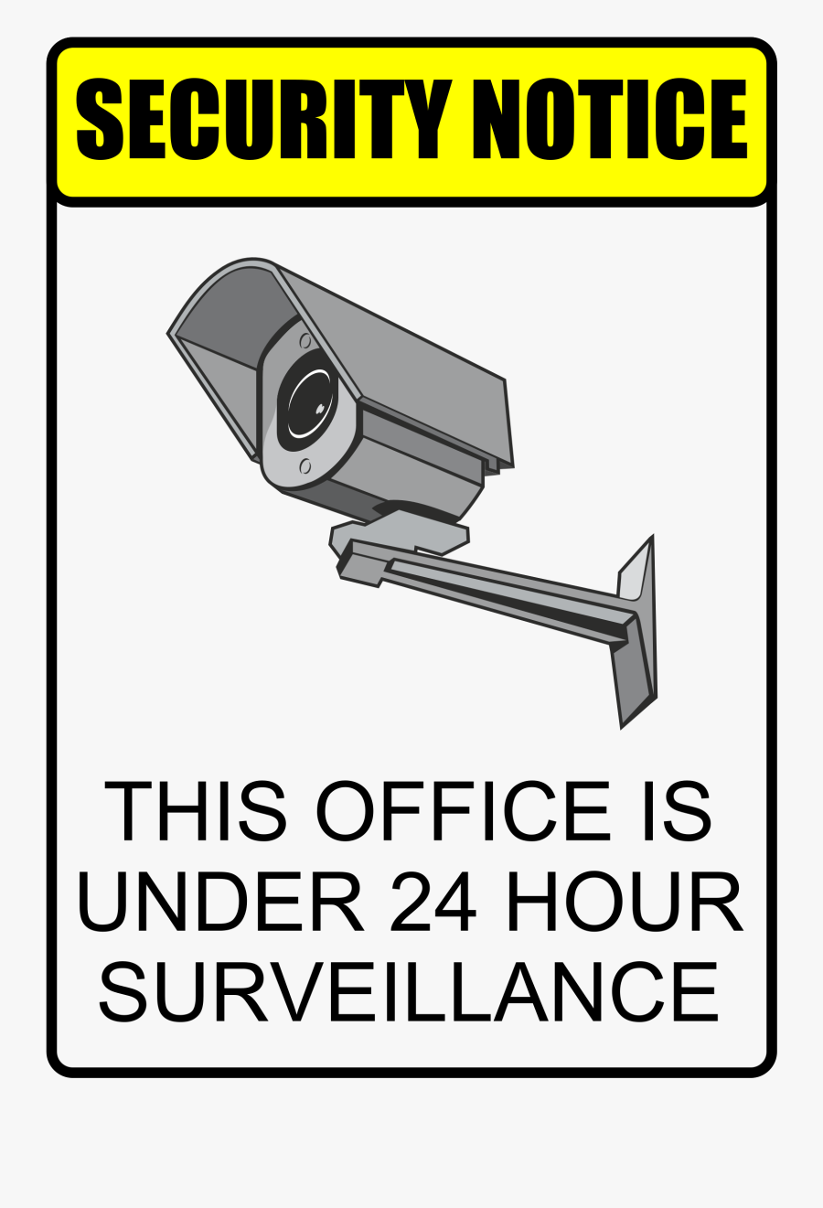 Security Camera Office Notice, Transparent Clipart