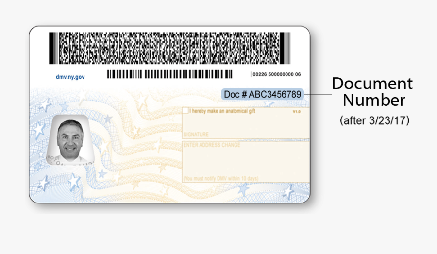 New York Drivers License Back, Transparent Clipart
