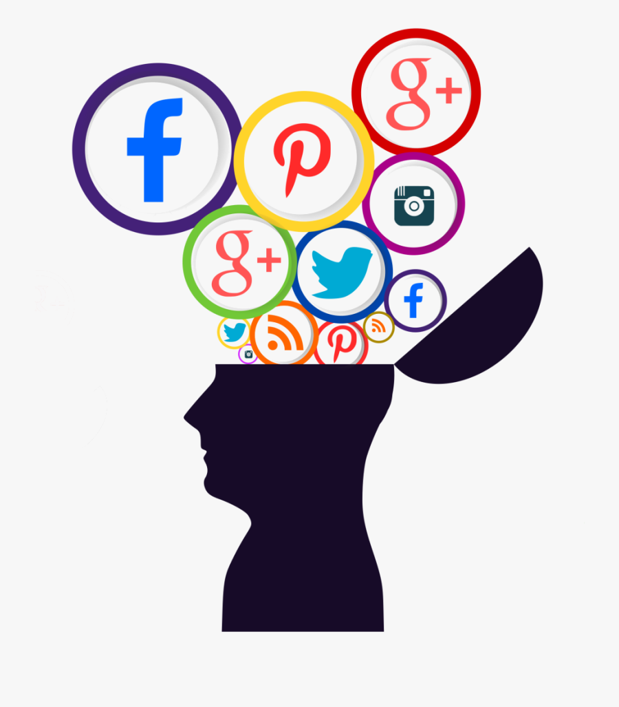 Intelligent Clipart Social Media Brain - Social Media Brain Icon, Transparent Clipart