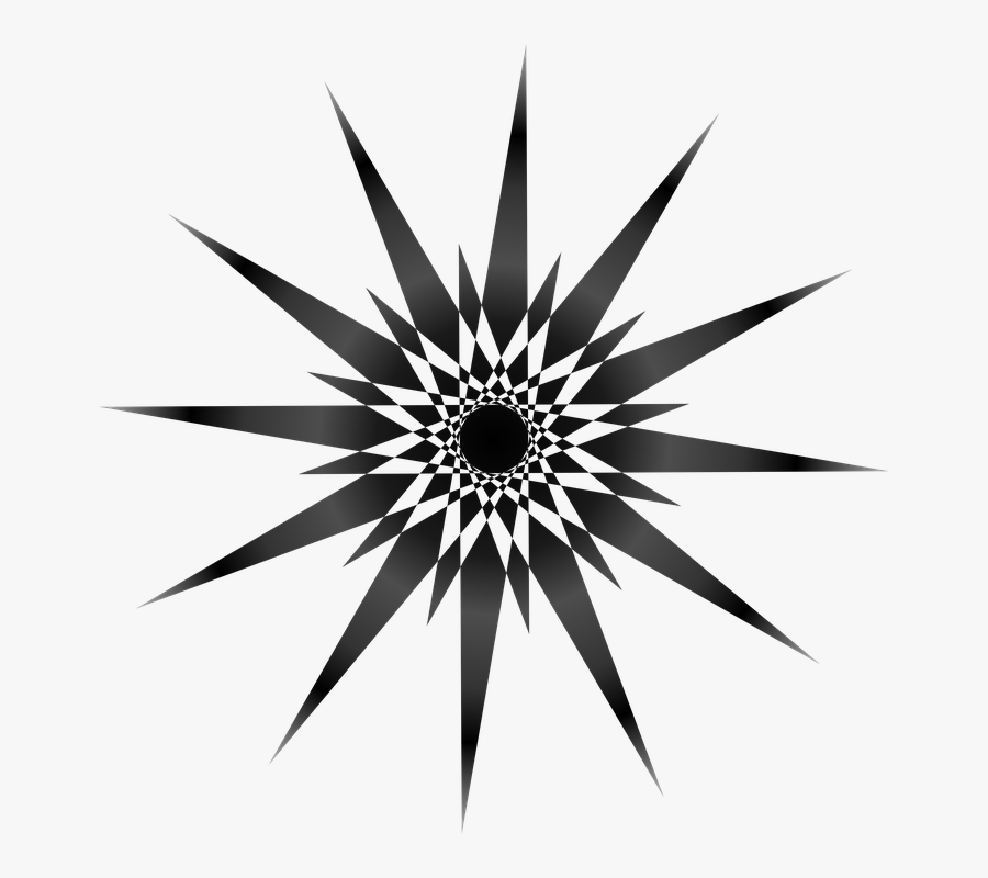 Star, Black, Black Star, Design, Decoration, Starry - Savitri Devi The Lightning And The Sun, Transparent Clipart