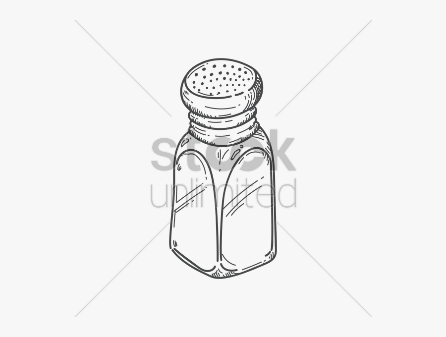 Salt Clipart Lost Shaker - Line Art, Transparent Clipart